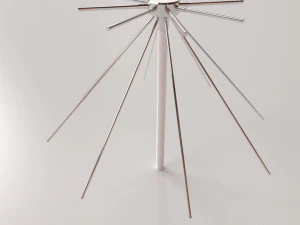 antena de discone Modelo 3D