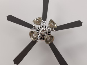 ceiling fan with light 3D Модель