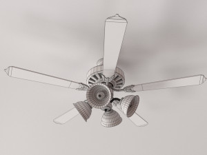 ceiling fan with light 3D Модель