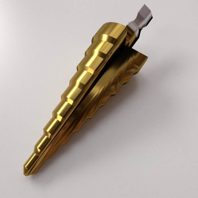 pyramid drill bit Modelo 3D .c4d .max .obj .3ds .fbx .stl .blend 