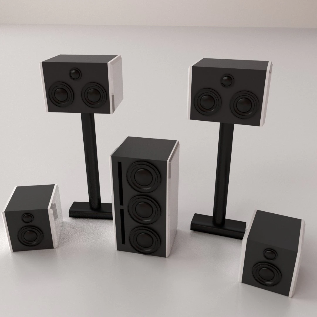 equipo de cine en casa Modelo 3D .c4d .max .obj .3ds .fbx .stl .blend 