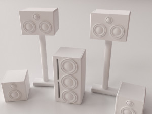 home cinema set Model 3D