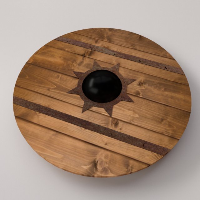 viking shield 3D Модель .c4d .max .obj .3ds .fbx .stl .blend 