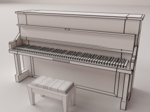 acoustic piano 3D Model