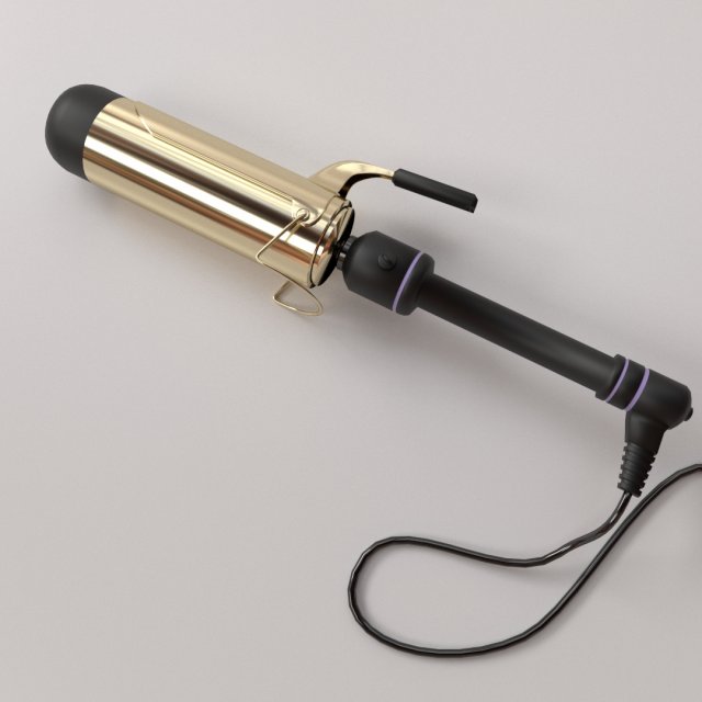 curling iron 3D 모델 .c4d .max .obj .3ds .fbx .stl .blend 