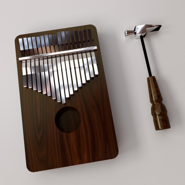 kalimba Model 3D .c4d .max .obj .3ds .fbx .stl .blend 