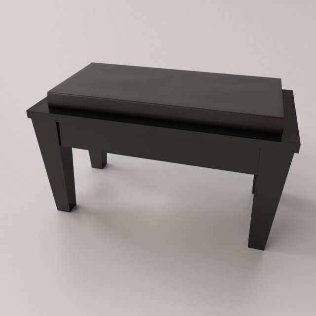 piano bench 3D 模型 .c4d .max .obj .3ds .fbx .stl .blend 