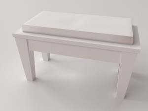 piano bench 3D 模型