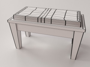 piano bench 3D 模型