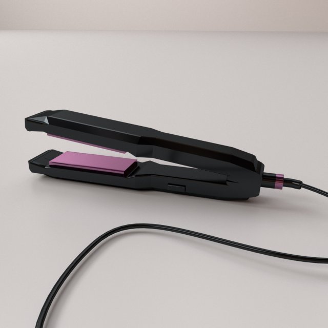 hair straightener 3D Model .c4d .max .obj .3ds .fbx .stl .blend