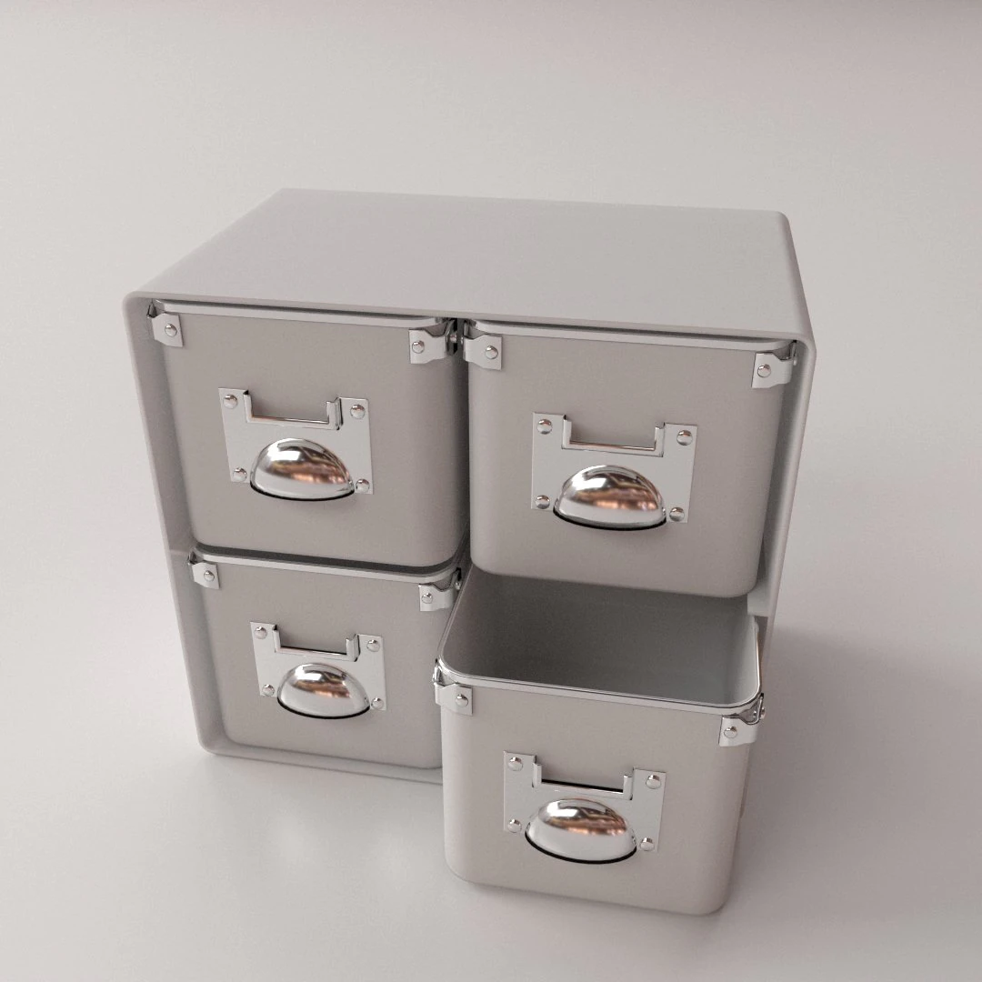 storage drawer 3D Model .c4d .max .obj .3ds .fbx .stl .blend 