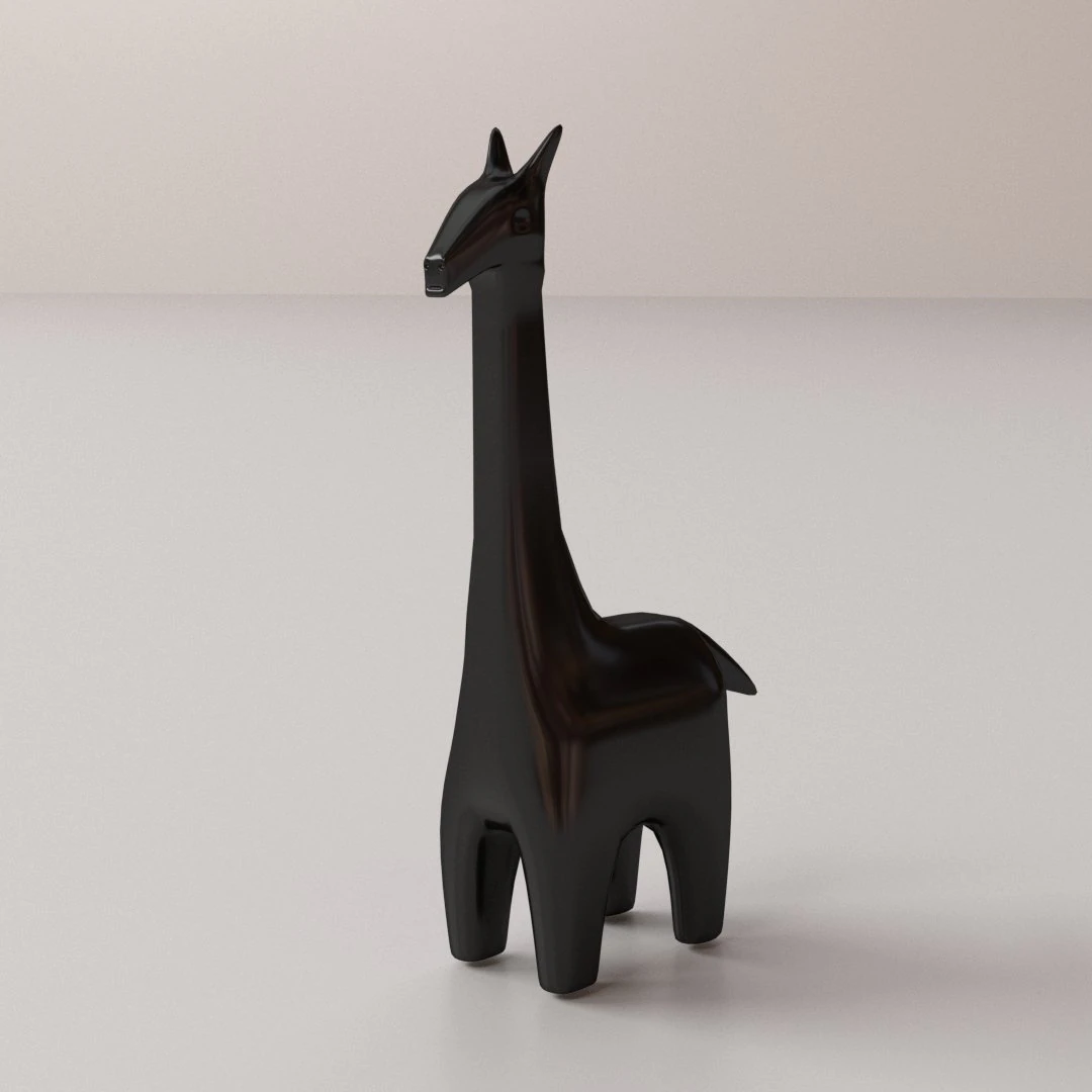 giraffe statue 3D Model .c4d .max .obj .3ds .fbx .stl .blend 