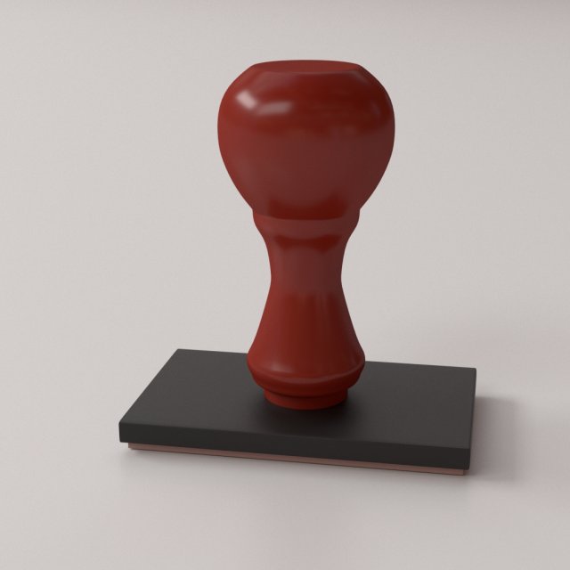 rubber stamp Modelo 3D .c4d .max .obj .3ds .fbx .stl .blend
