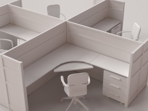 office cubicle 3D Model