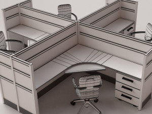 office cubicle 3D Model