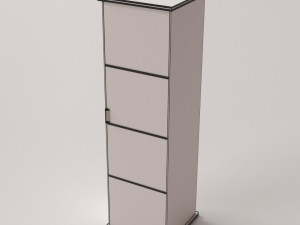 glass display cabinet Modello 3D