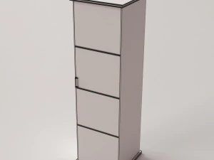 glass display cabinet 3D Model
