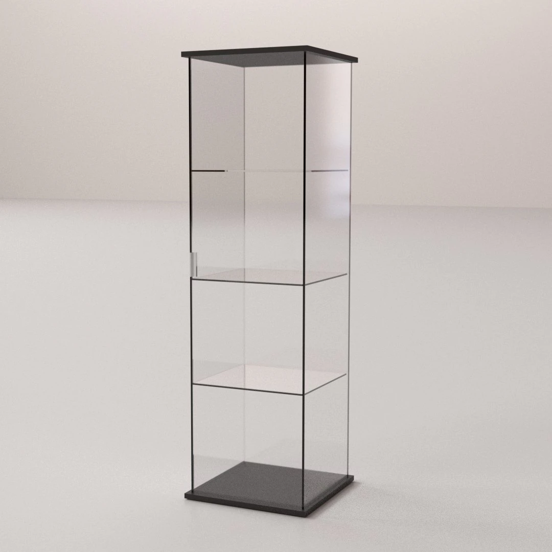 glass display cabinet 3D Model .c4d .max .obj .3ds .fbx .stl .blend 