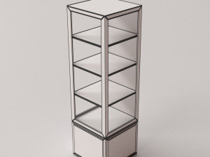 glass display cabinet v2 3Dモデル