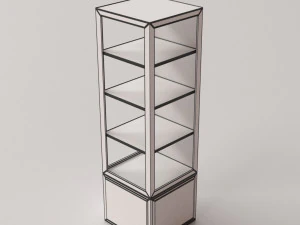 glass display cabinet v2 3D Model