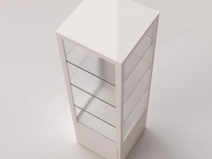 glass display cabinet v2 3D Model