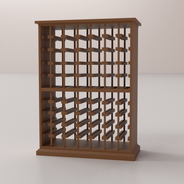 wine rack Modello 3D .c4d .max .obj .3ds .fbx .stl .blend 