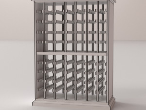 wine rack Modello 3D
