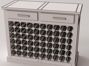 wine cabinet 3D Modell