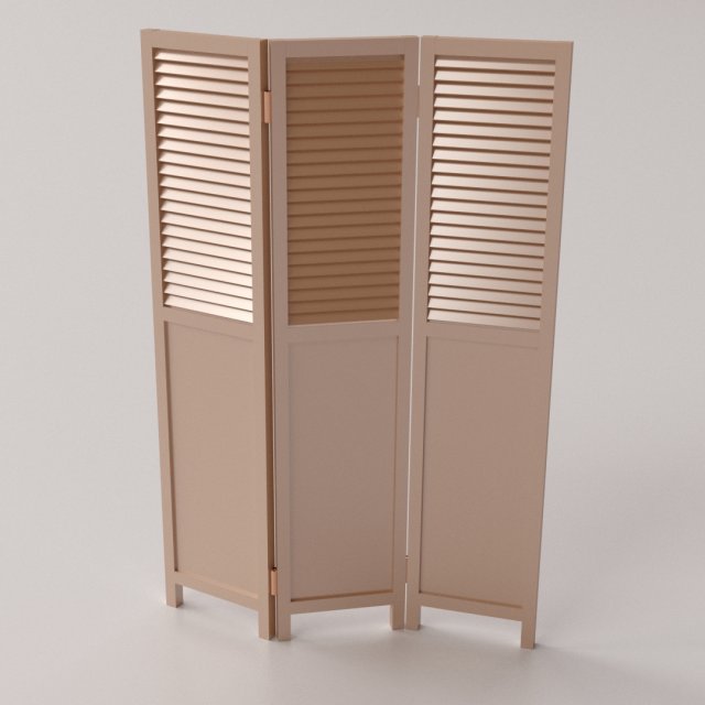 foldable room screen 3D Модель .c4d .max .obj .3ds .fbx .stl .blend 