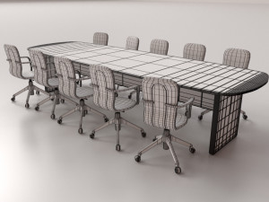 conference table set 3D Модель