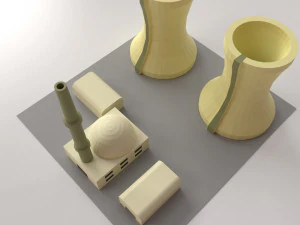 nuclear plant 3D Model