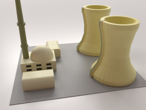 nuclear plant Modelo 3D