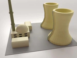 nuclear plant 3D Model