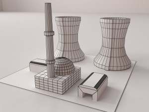 nuclear plant Modelo 3D