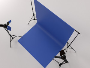 摄影工作室 3D 模型