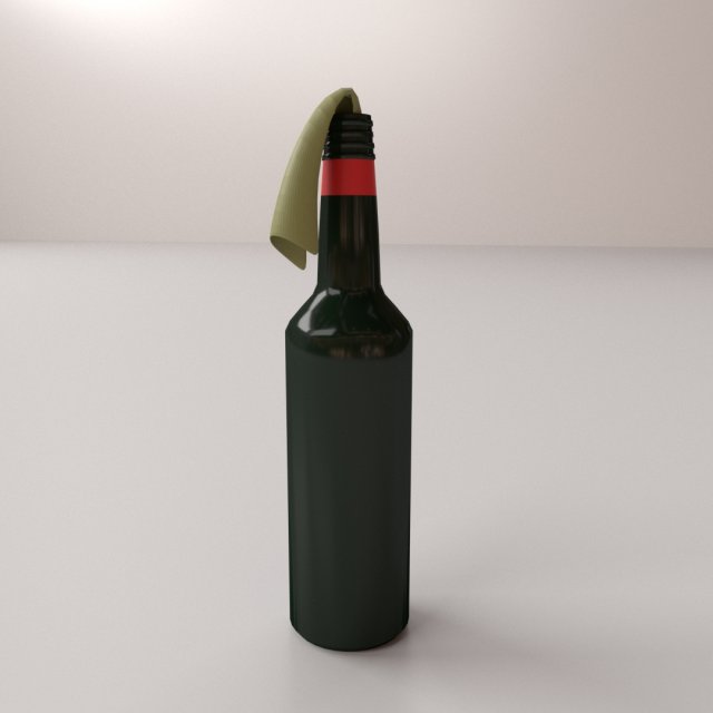 molotov cocktail 3D 모델 .c4d .max .obj .3ds .fbx .stl .blend 