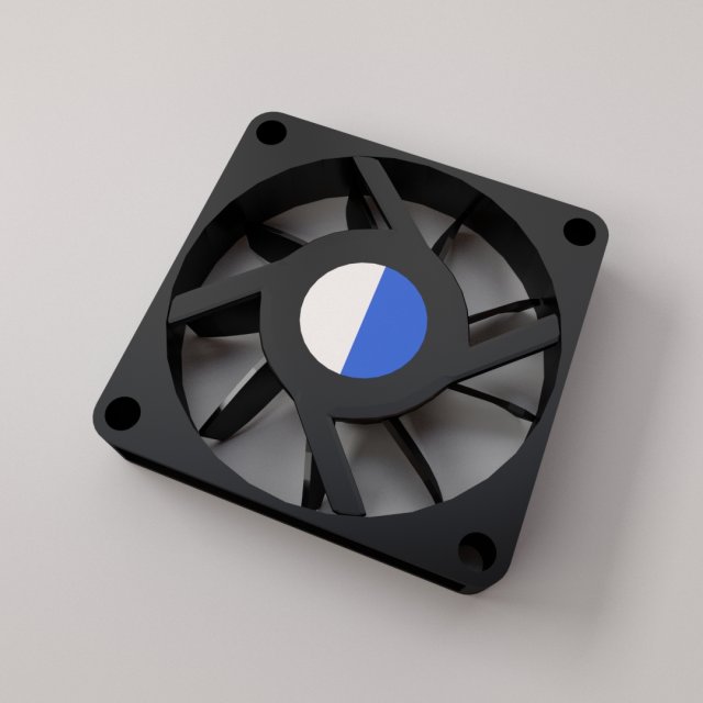 cooler fan 3D 모델 .c4d .max .obj .3ds .fbx .stl .blend 