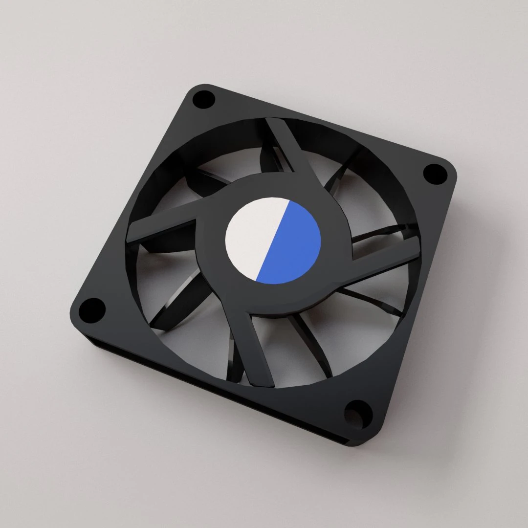 cooler fan 3D Model .c4d .max .obj .3ds .fbx .stl .blend 