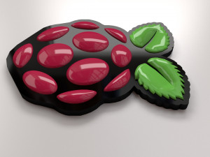 raspberry pi logo Model 3D
