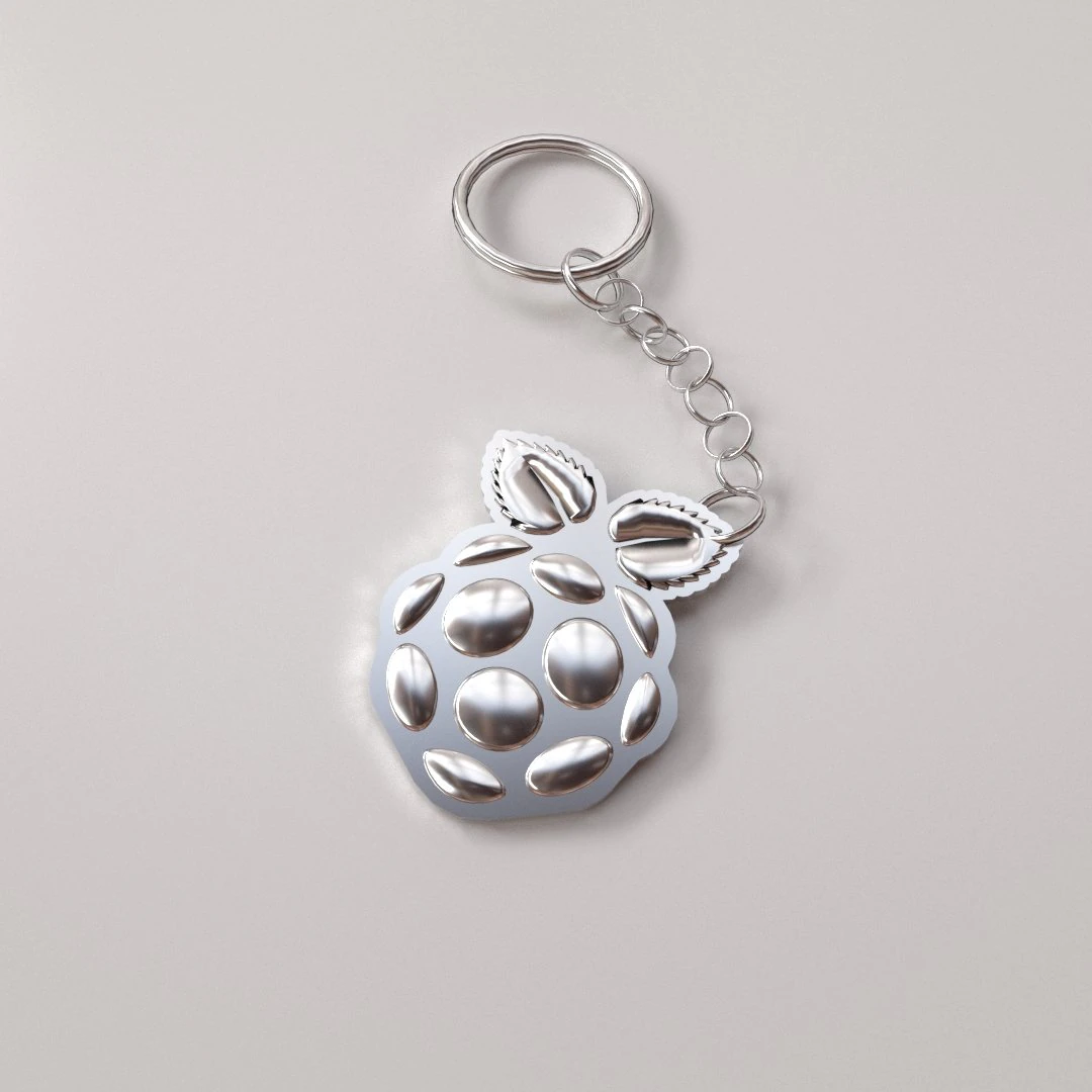 raspberry pi keychain 3D Model .c4d .max .obj .3ds .fbx .stl .blend 
