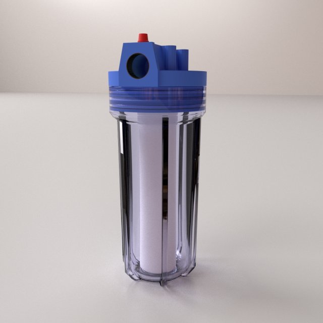water filter canister 3D-Modell .c4d .max .obj .3ds .fbx .stl .blend 