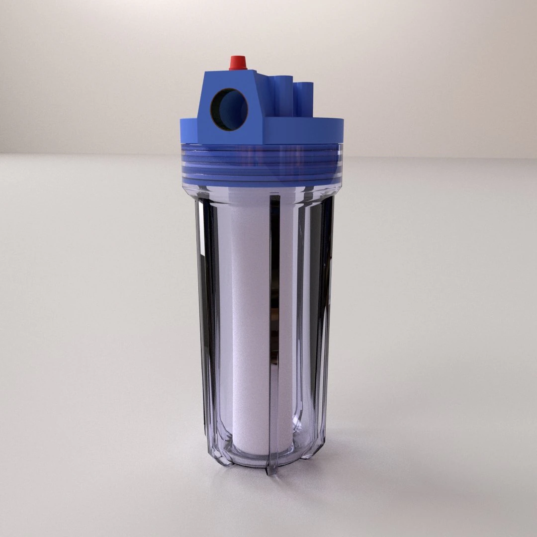 water filter canister 3D Model .c4d .max .obj .3ds .fbx .stl .blend 