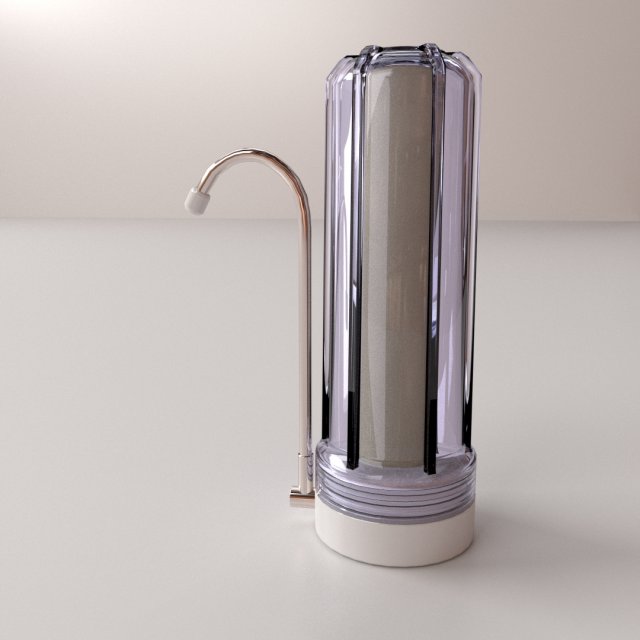 countertop drinking water filter Model 3D .c4d .max .obj .3ds .fbx .stl .blend 