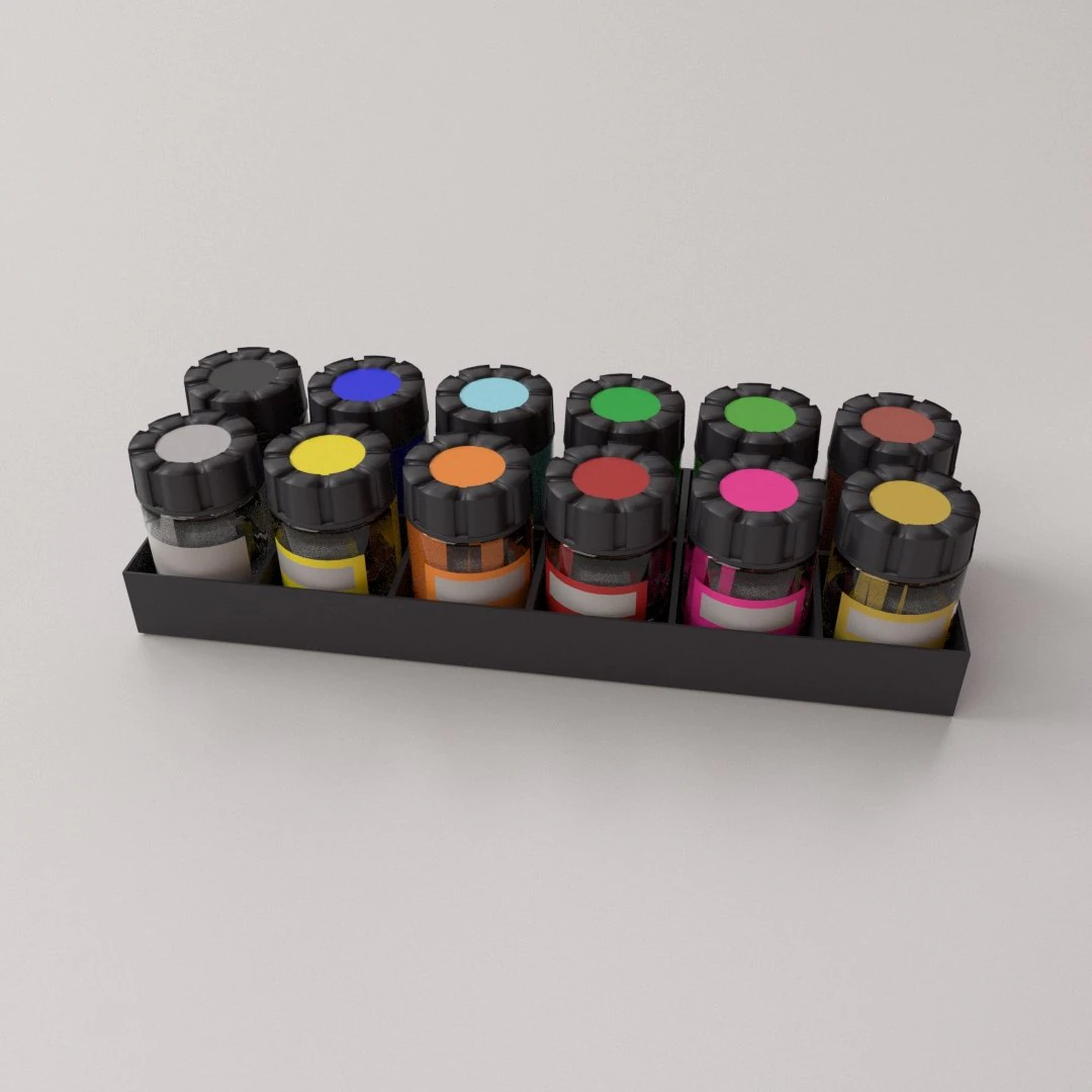 poster colour set 3D Model .c4d .max .obj .3ds .fbx .stl .blend 