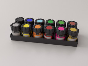 poster colour set Modelo 3D