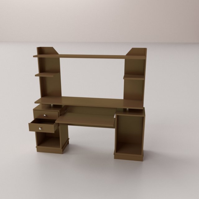 computer desk 3D Model .c4d .max .obj .3ds .fbx .stl .blend 