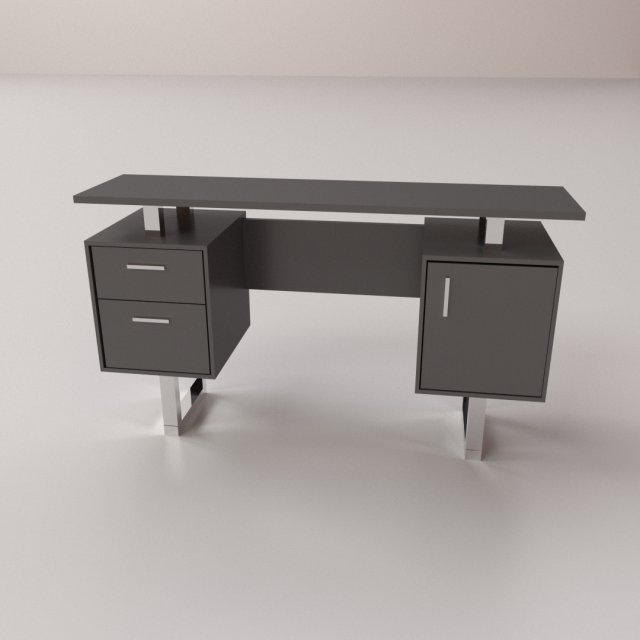modern office desk Modello 3D .c4d .max .obj .3ds .fbx .stl .blend 