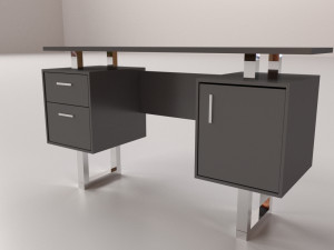 modern office desk Modello 3D
