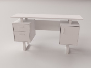 modern office desk Modello 3D