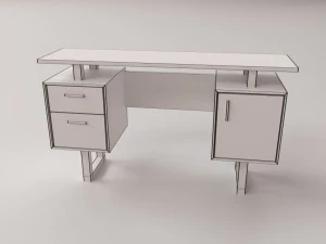 modern office desk 3D Model